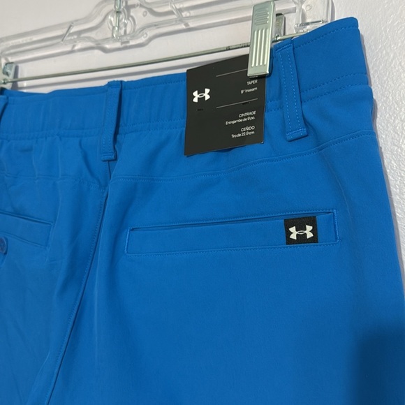 Under Armour Drive Taper Golf Men’s Flat Front Blue Shorts Size 30 9 inch inseam - Picture 3 of 10